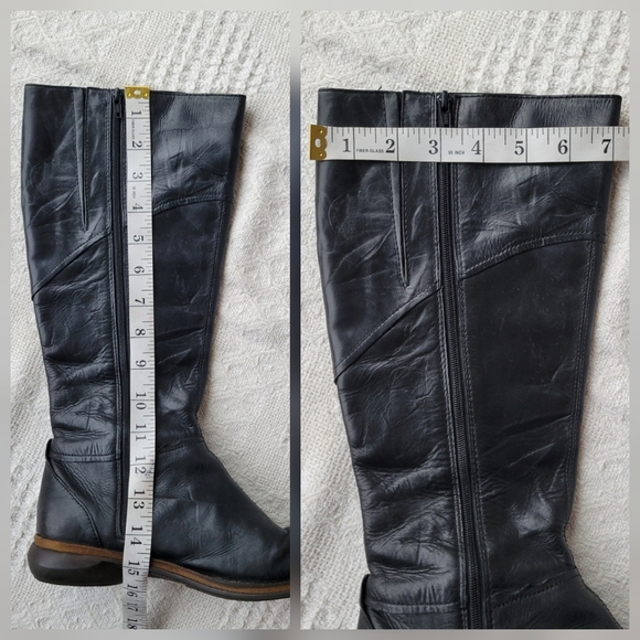 Romika Black Embroidered Floral Zip Up Leather Casual Fall Boot - Picture 11 of 13